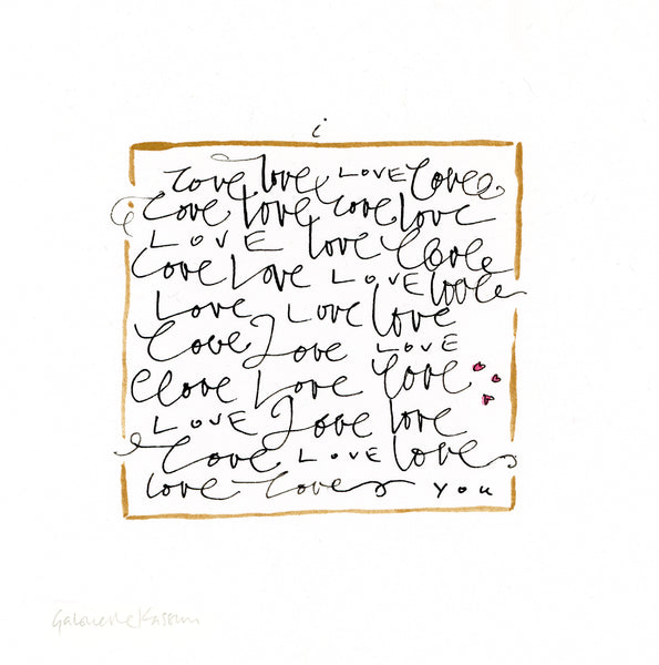 'I Love, Love, Love...You' Framed Original Art