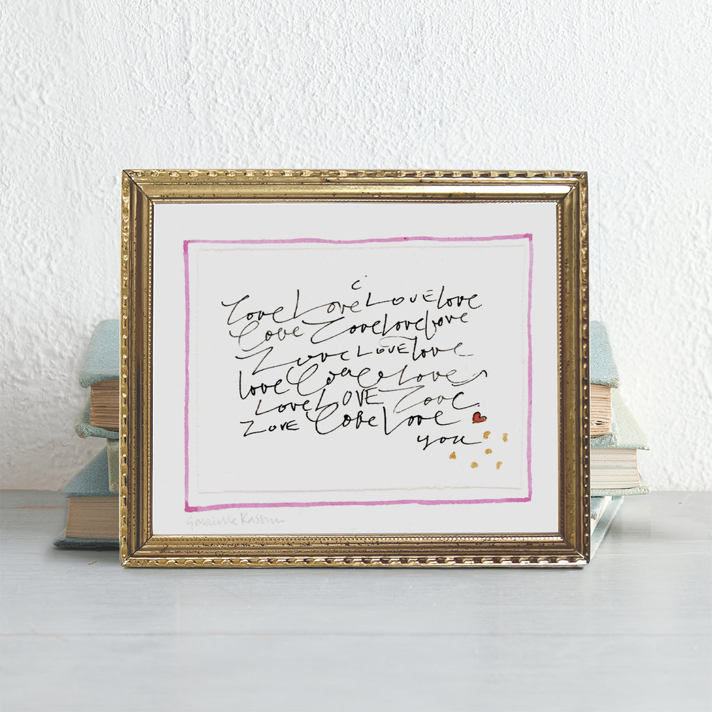 'Love, Love, Love...You' Framed Original Art