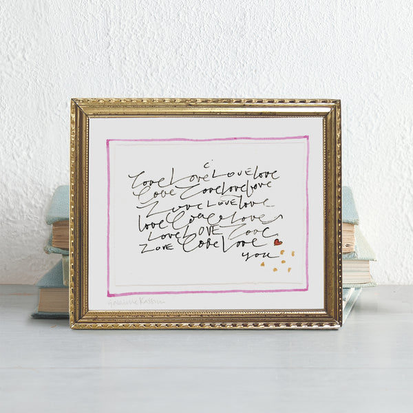 'Love, Love, Love...You' Framed Original Art