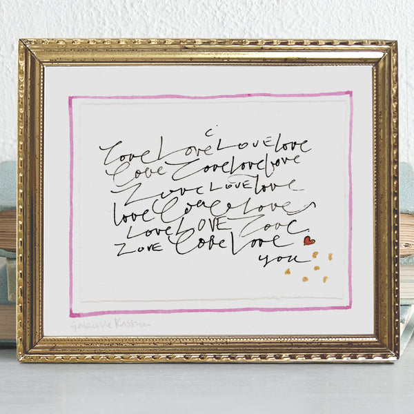 'Love, Love, Love...You' Framed Original Art