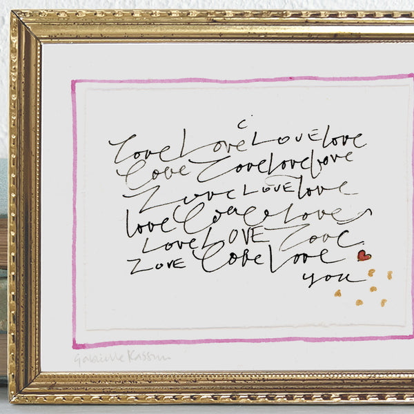 'Love, Love, Love...You' Framed Original Art