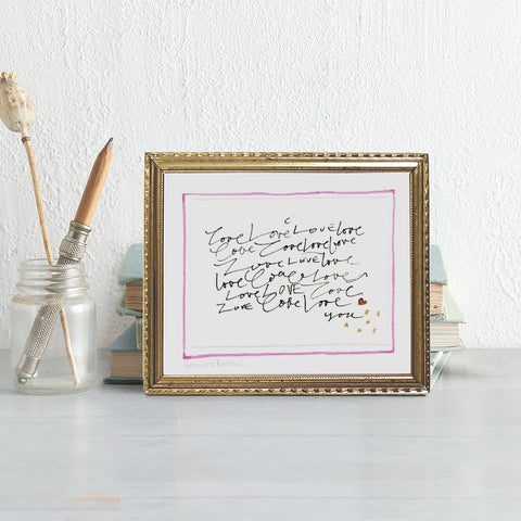 'Love, Love, Love...You' Framed Original Art
