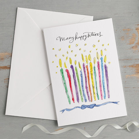 'Many Happy Returns' Candles Birthday Card