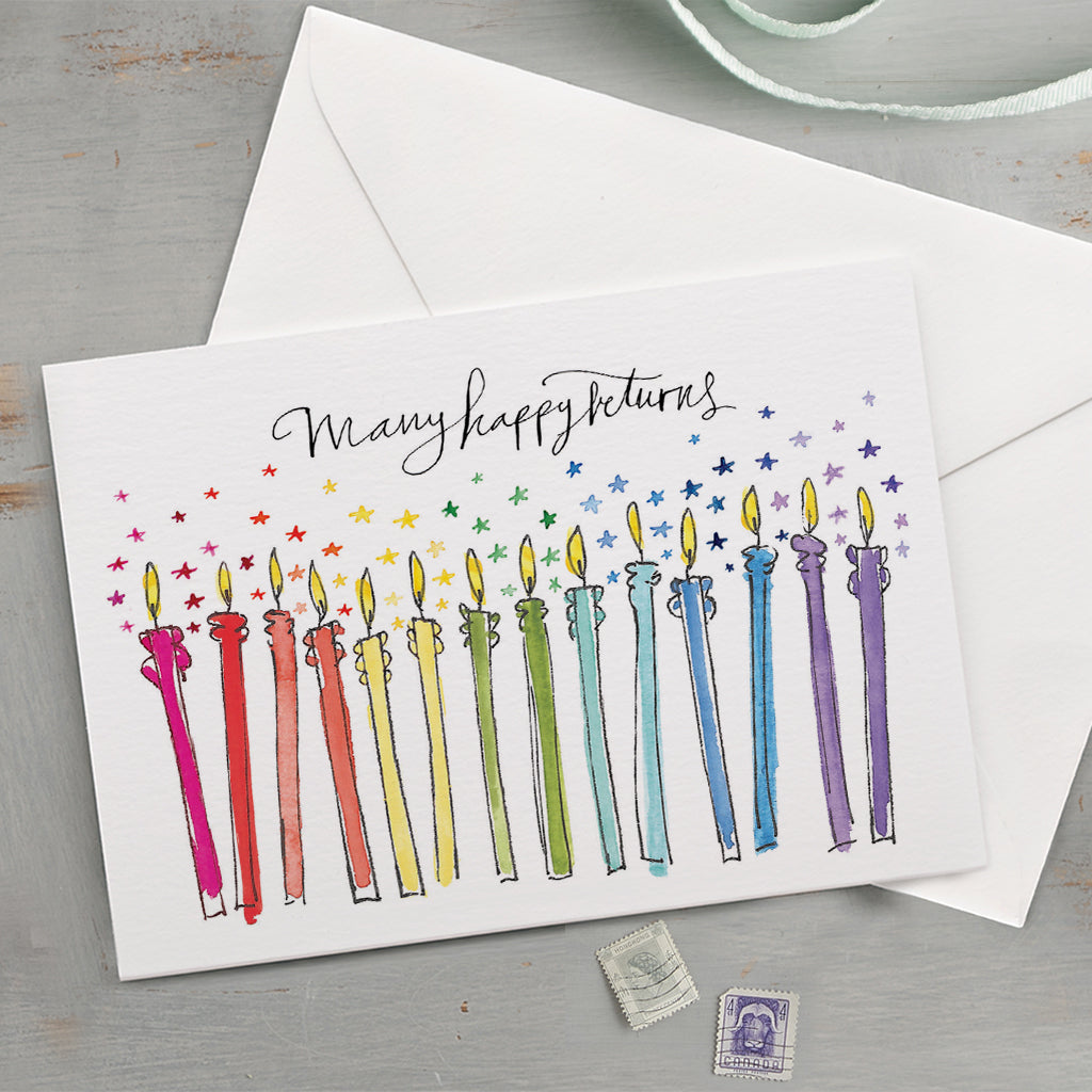 'Many Happy Returns' Candles Birthday Card