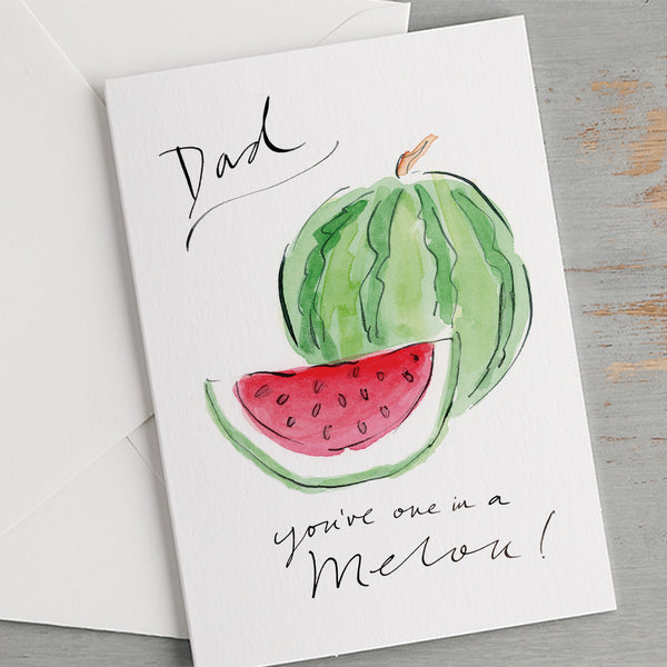 'Dad, You're One In A Melon' Funny Fruit Father's Day Card