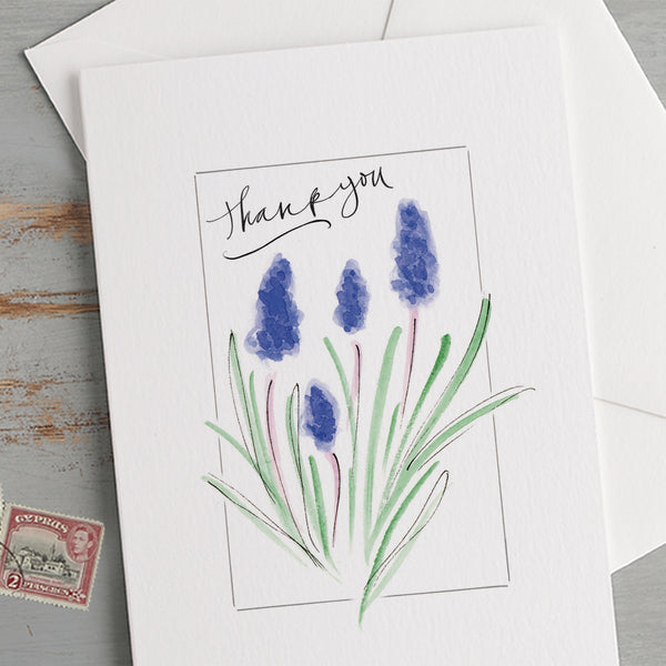 'Thank You' Muscari Card