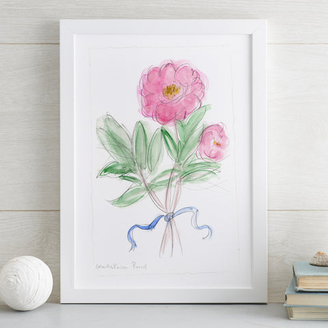 'Peony' Original Watercolour Painting