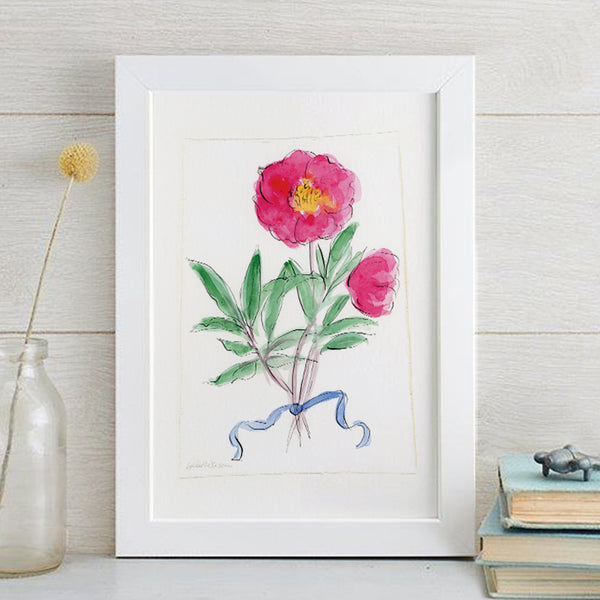 'Peony Posy' Framed Original Art