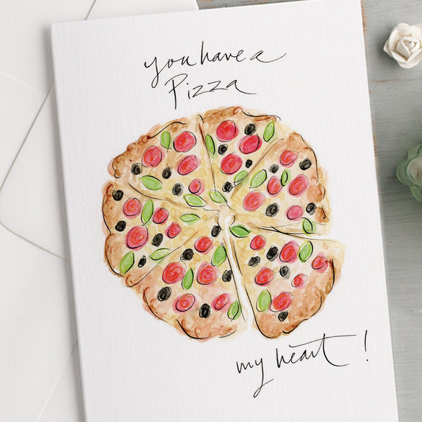 'You Have A Pizza My Heart!' Funny Romantic Love Card