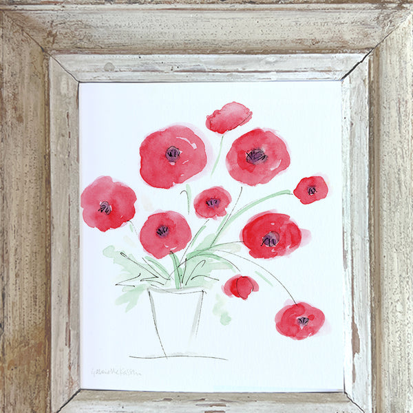 'Poppies' Framed Original Art