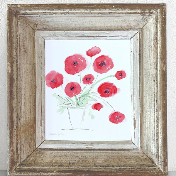 'Poppies' Framed Original Art