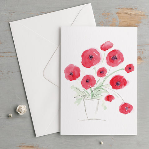'Poppies' Summer Flower Card