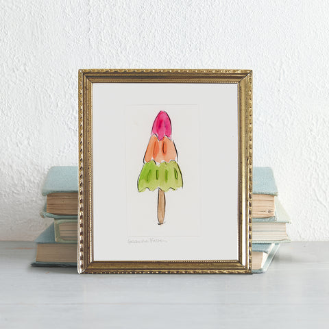 'Rocket Ice Lolly' Framed Original Art