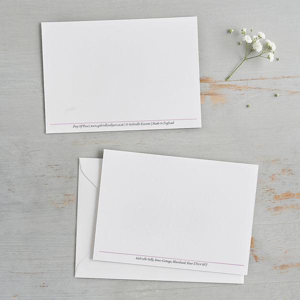 'Posy Of Roses' Floral Notecard Set