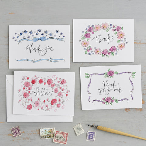 'Saying Thanks' Decorative Postcard Set