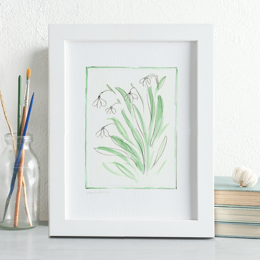 'Snowdrops' Framed Original Art