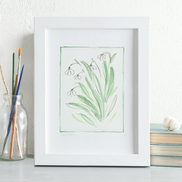 'Snowdrops' Framed Original Art