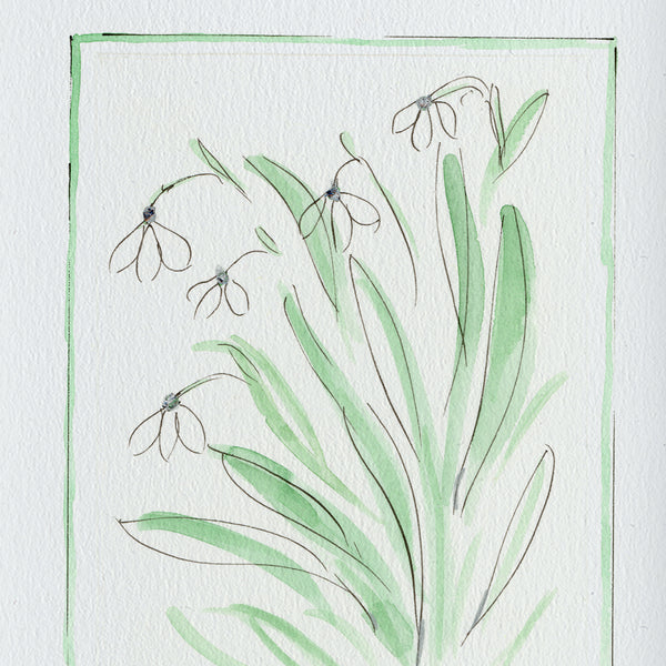 'Snowdrops' Framed Original Art