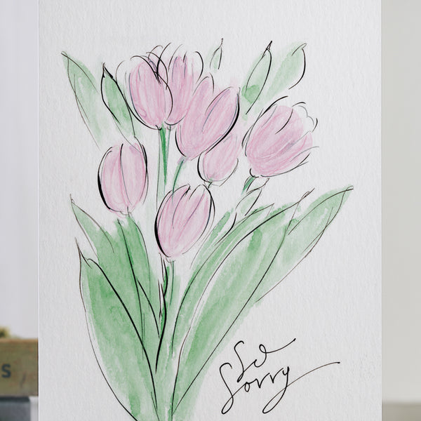 'So Sorry' Bunch Of Tulips Card