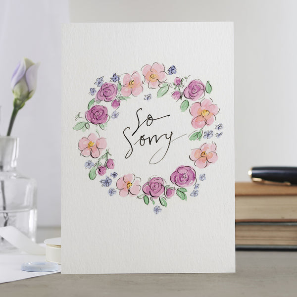 'So Sorry' Floral Card