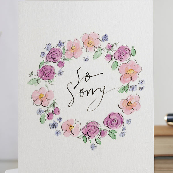 'So Sorry' Floral Card