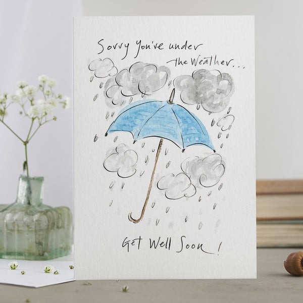 'Sorry You're Under The Weather...' Get Well Soon Card