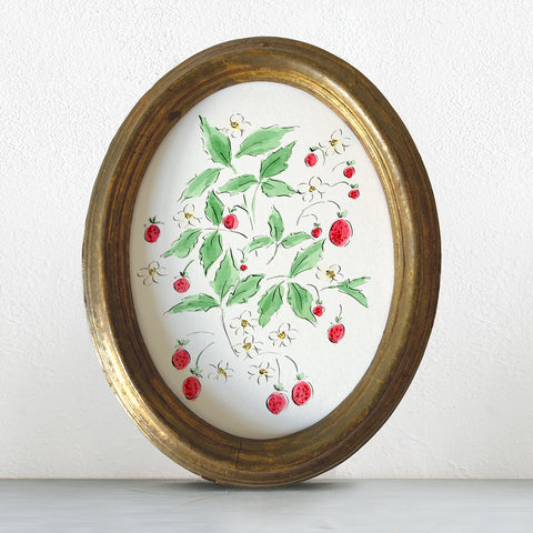 'Strawberries' Framed Original Art