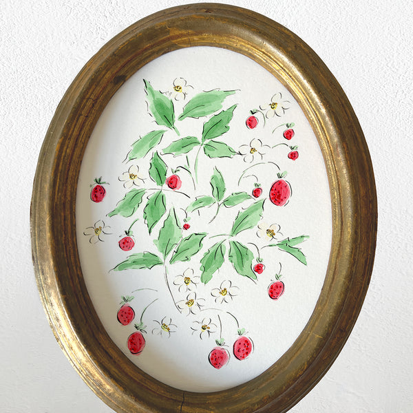 'Strawberries' Framed Original Art