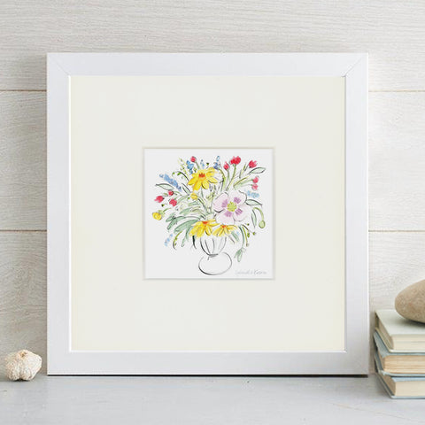 'Garden Posy' Mounted Art Print