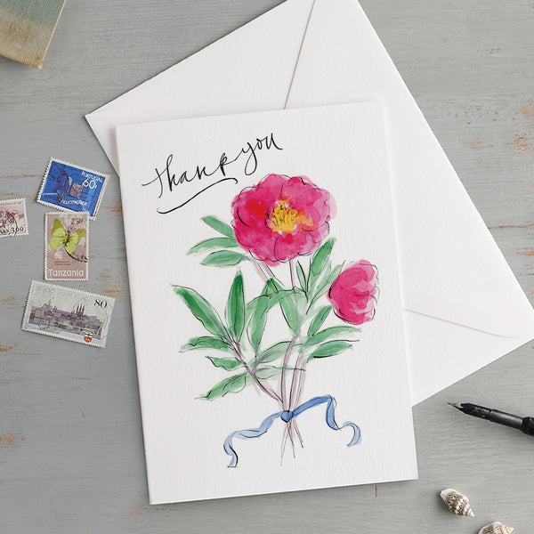 'Thank You' Peony Card