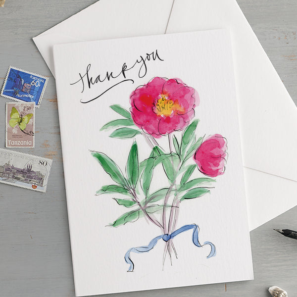 'Thank You' Peony Card