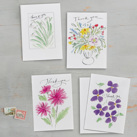 'Saying Thanks' Floral Postcard Set