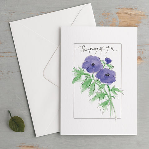 'Thinking Of You' Anemone Posy Card