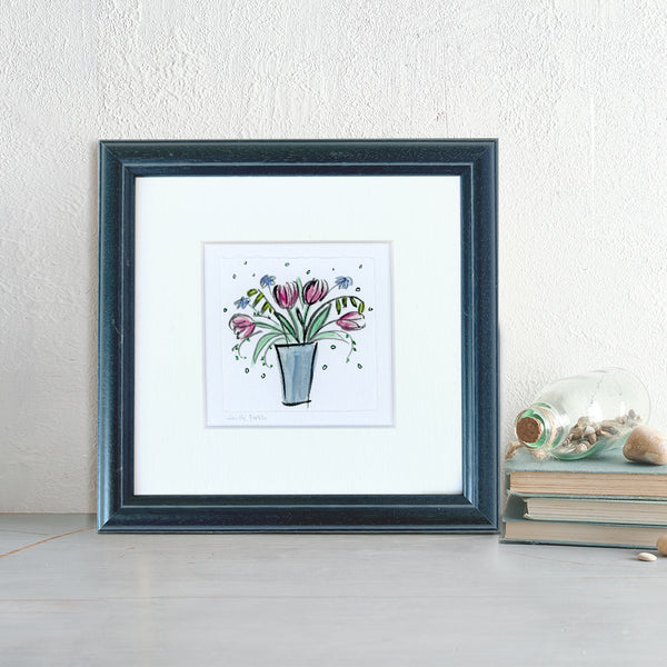 'Cheerful Tulips' Framed Original Art
