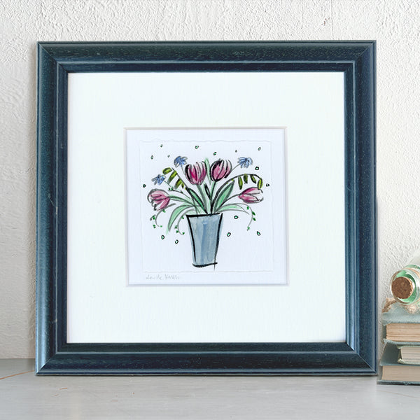 'Cheerful Tulips' Framed Original Art