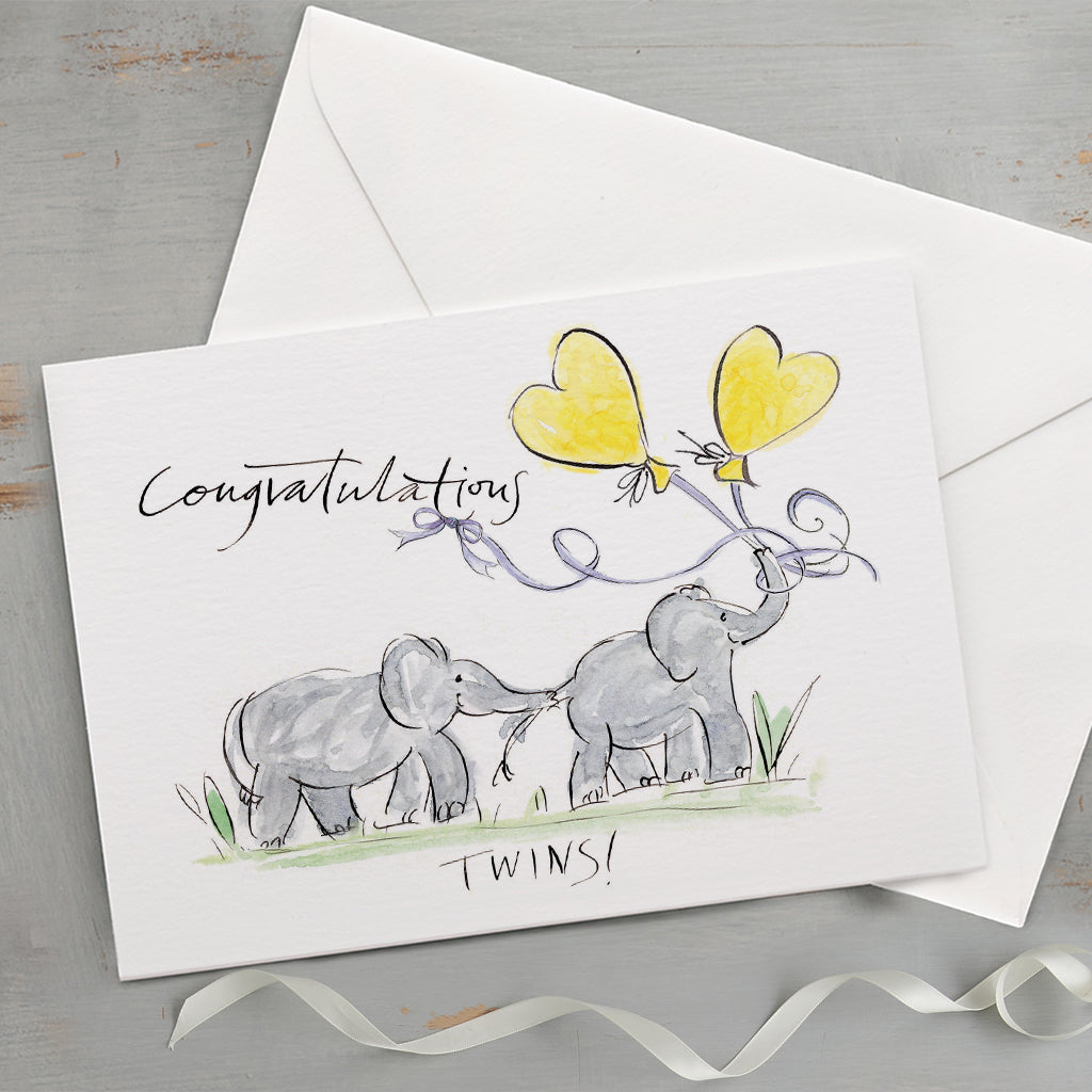 'Congratulations Twins!' New Baby Card