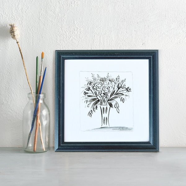 'Vase Of Flowers' Framed Original Art