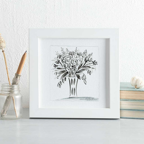 'Vase Of Flowers' Framed Original Art