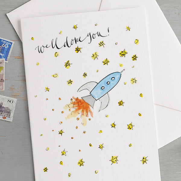 'Well Done You!' Rocket Congratulations Card