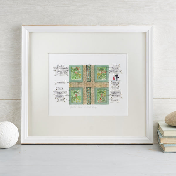 'Traditional Potager' Mounted Print